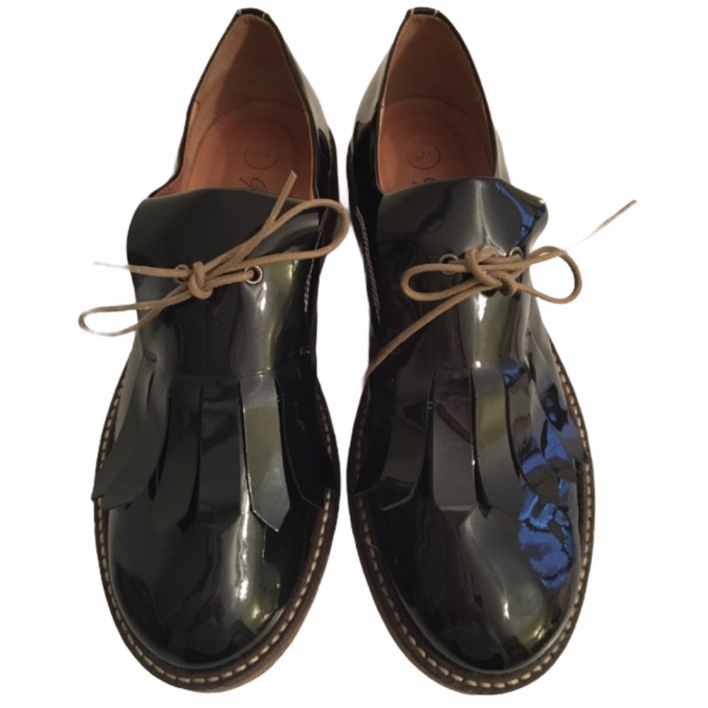 George J. Love Black Patent Kiltie Oxford